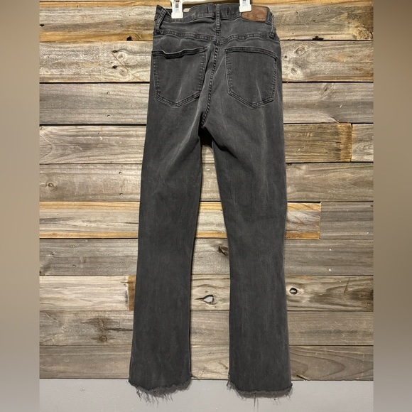 Madewell Womens Cali Demi-Boot Jeans Asymmetrical Hem Edition- Black - Picture 3 of 6